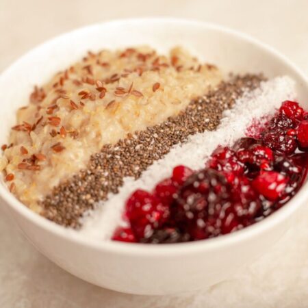 Hearty Warm Berry Oat Bowl