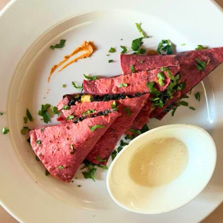 Mushroom Spinach Quesadilla